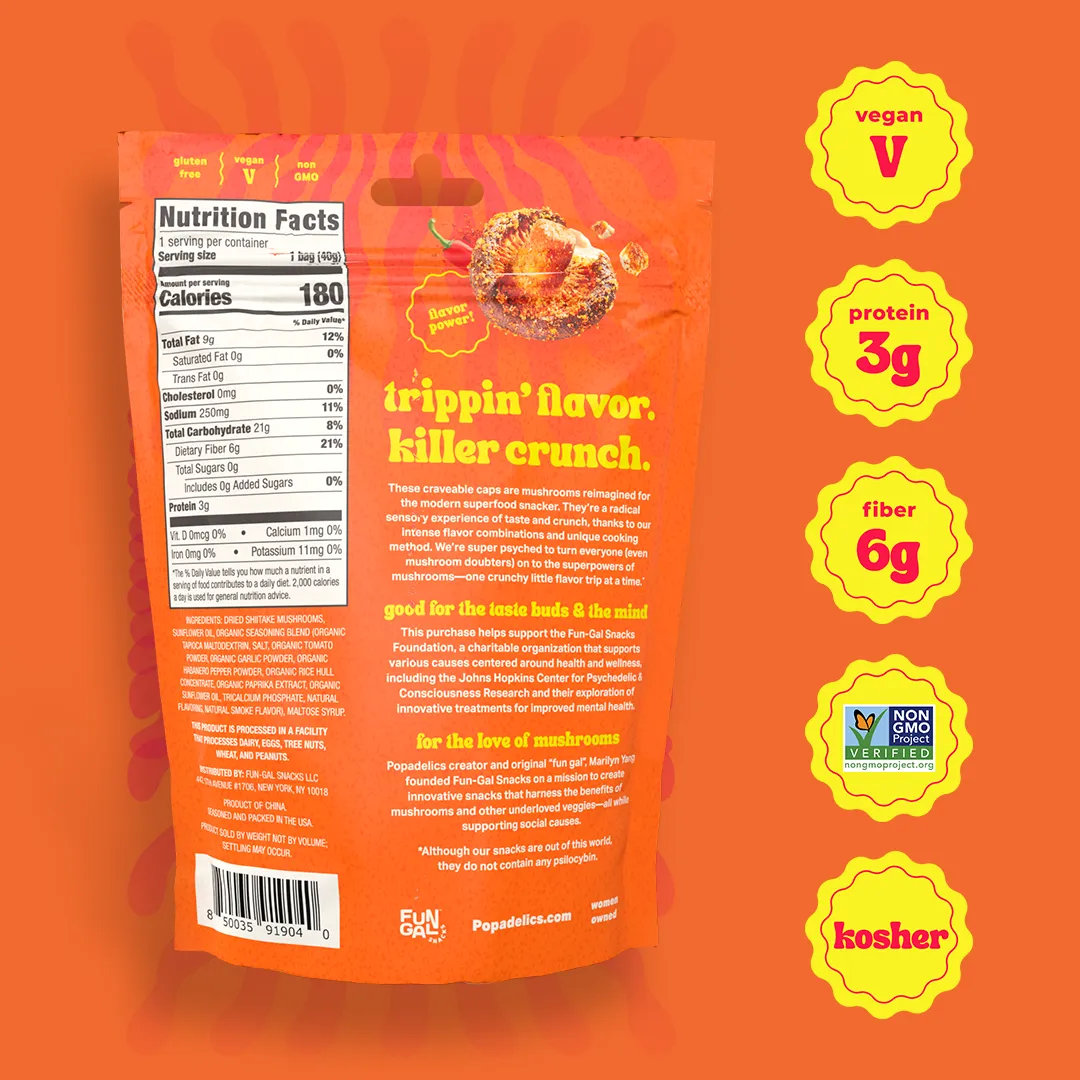 Crunchy Mushroom Chips-3 Pack Variety Option
