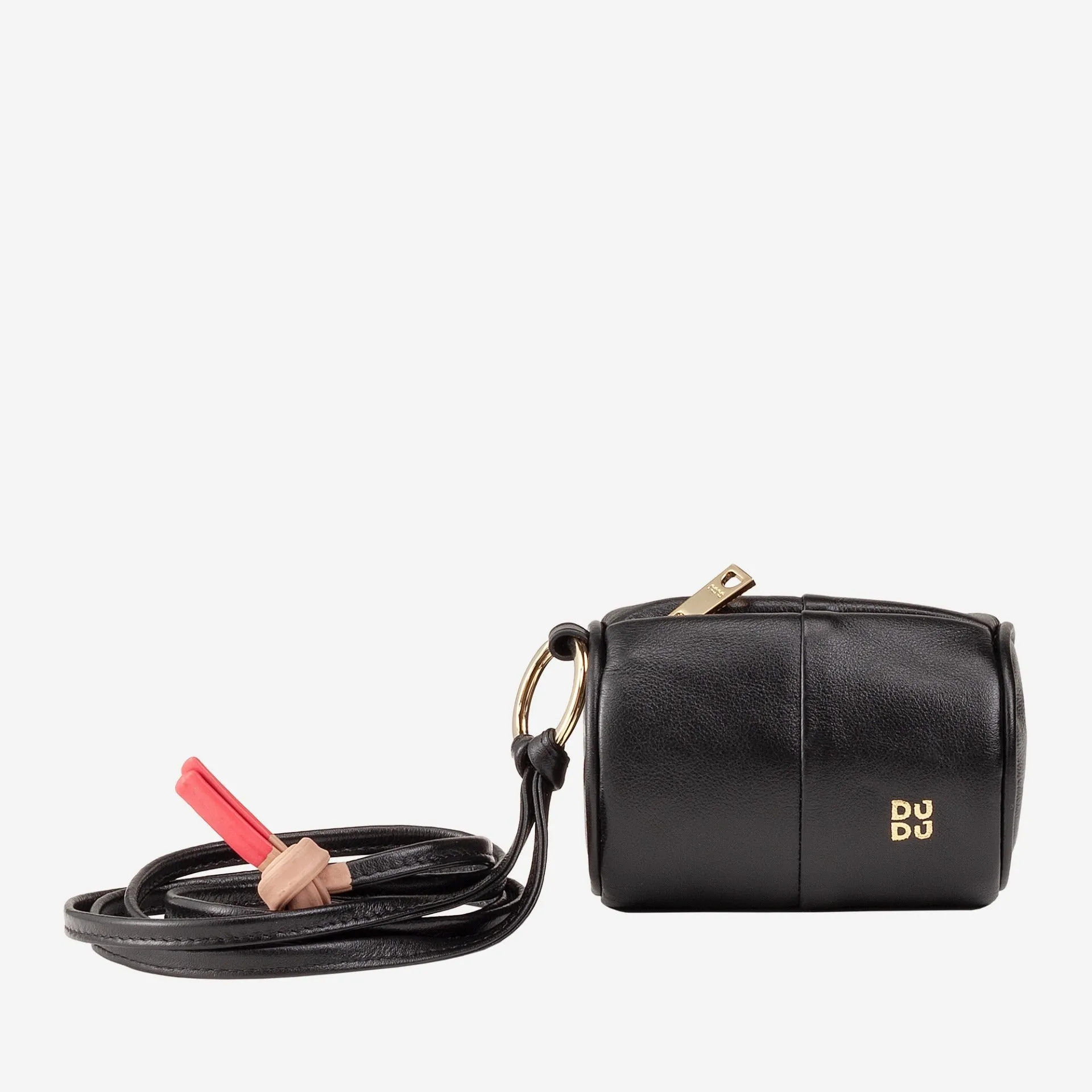 Custodia Porta Auricolari Dudu Bags Tropea in Pelle Nero