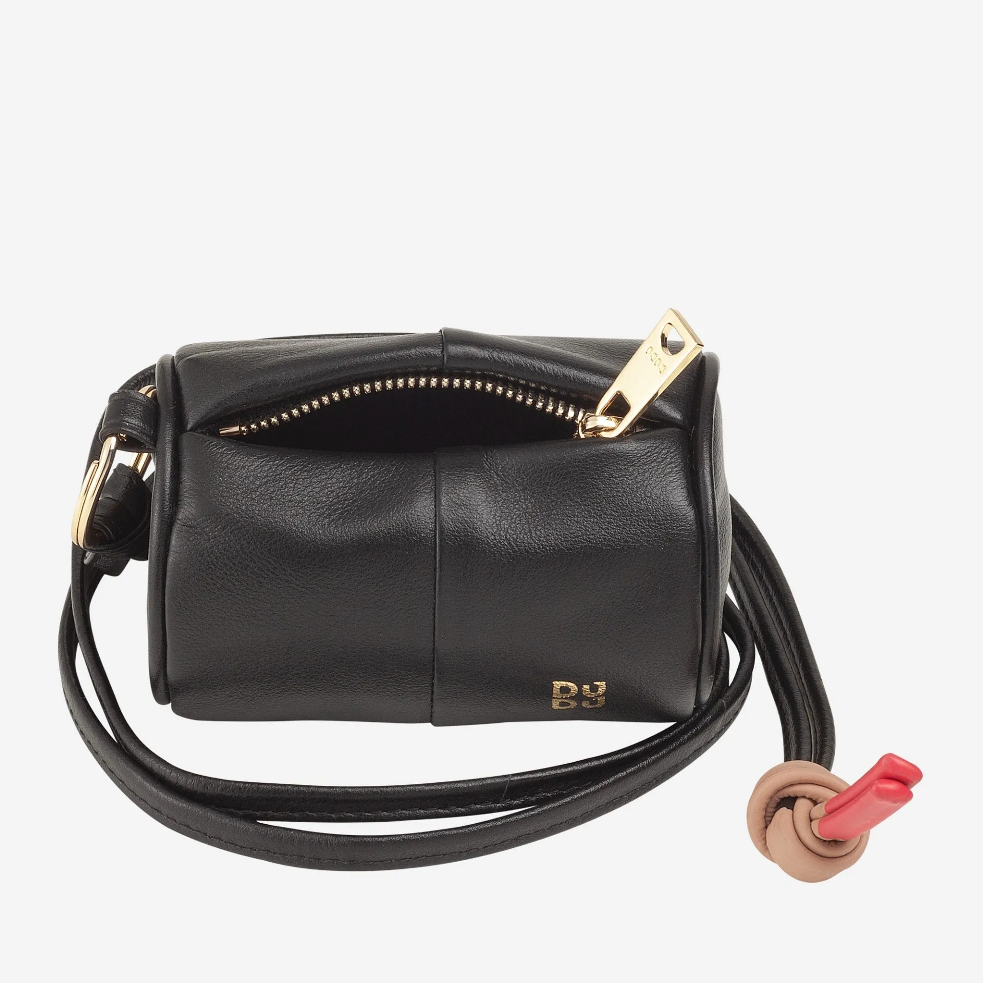 Custodia Porta Auricolari Dudu Bags Tropea in Pelle Nero