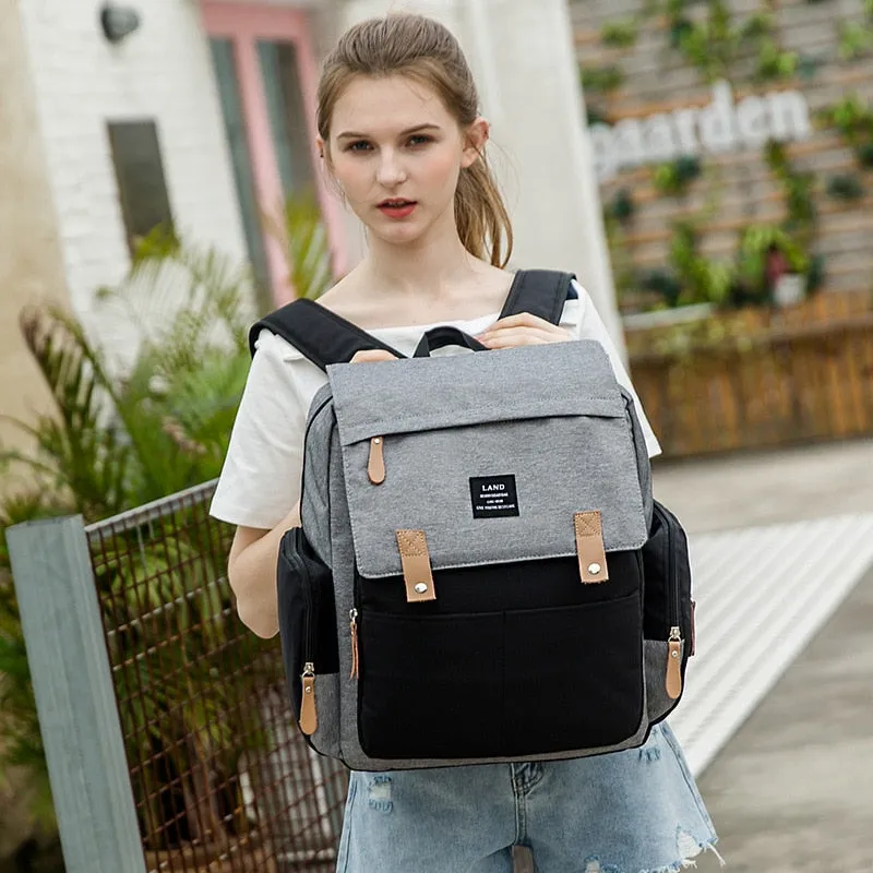 Cyflymder Mommy Diaper Bags Mother Large Capacity Travel Nappy Backpacks with Changing Mat Convenient  Baby Nursing Bags