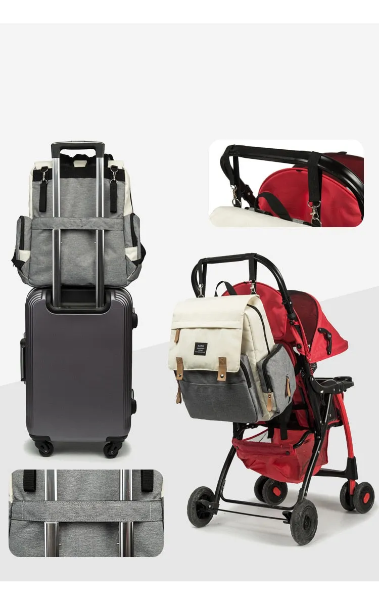 Cyflymder Mommy Diaper Bags Mother Large Capacity Travel Nappy Backpacks with Changing Mat Convenient  Baby Nursing Bags