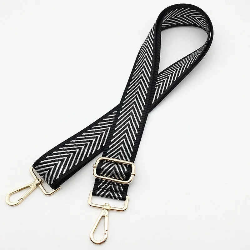 Cyflymder Nylon/Cotton Bag Strap Woman Colored Straps for Crossbody Messenger Shoulder Bag Accessories Adjustable Embroidered Belts Straps