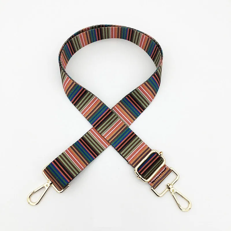Cyflymder Nylon/Cotton Bag Strap Woman Colored Straps for Crossbody Messenger Shoulder Bag Accessories Adjustable Embroidered Belts Straps