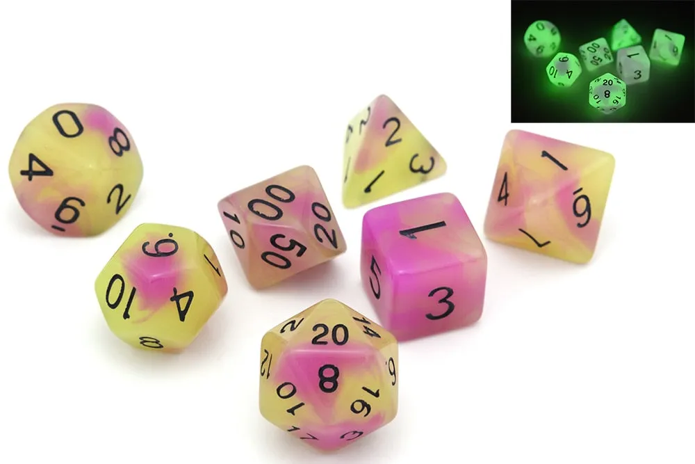 D&D Dice 7pcs Set - Glow in the Dark