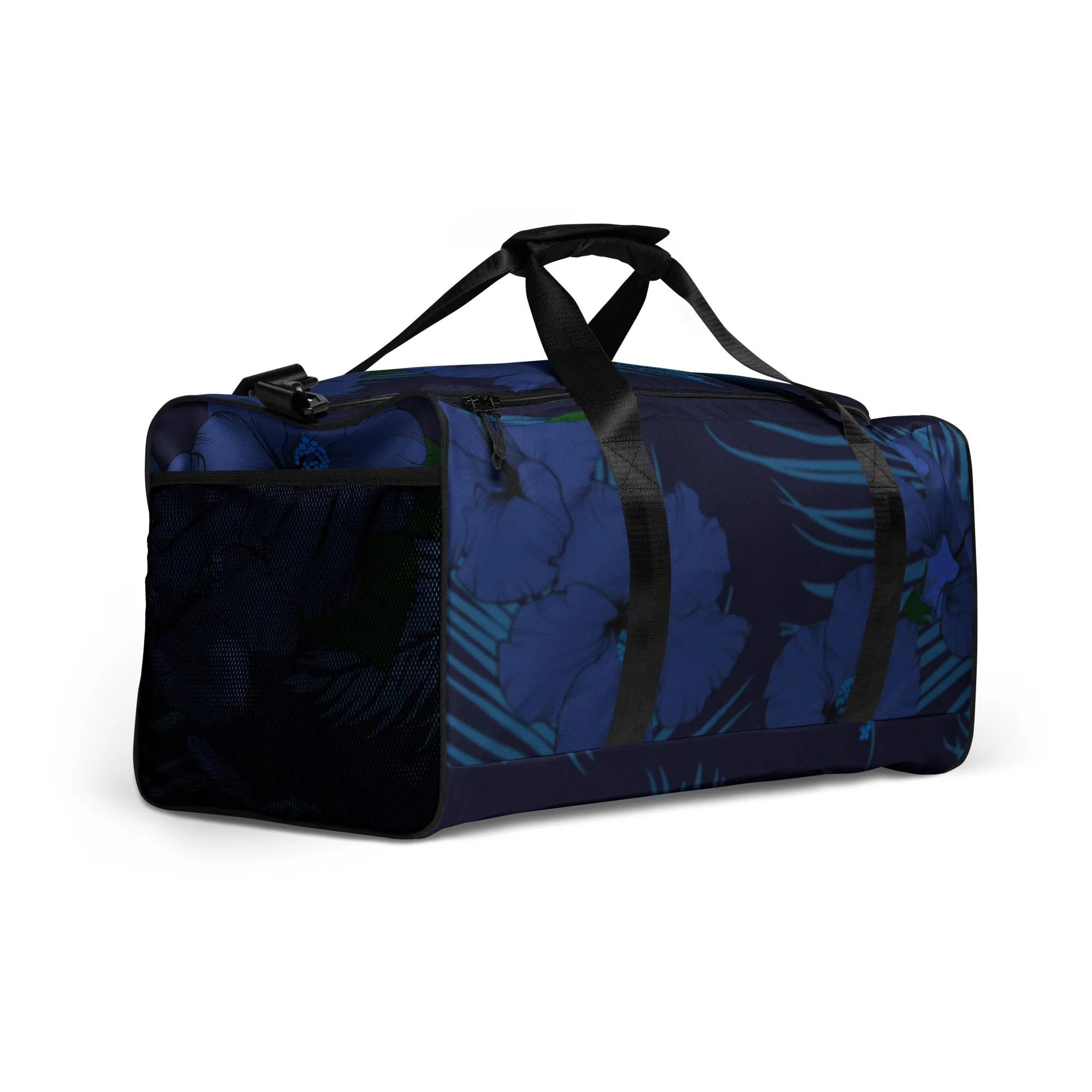 Deep Blue Hibiscus 50L Square Duffel bag