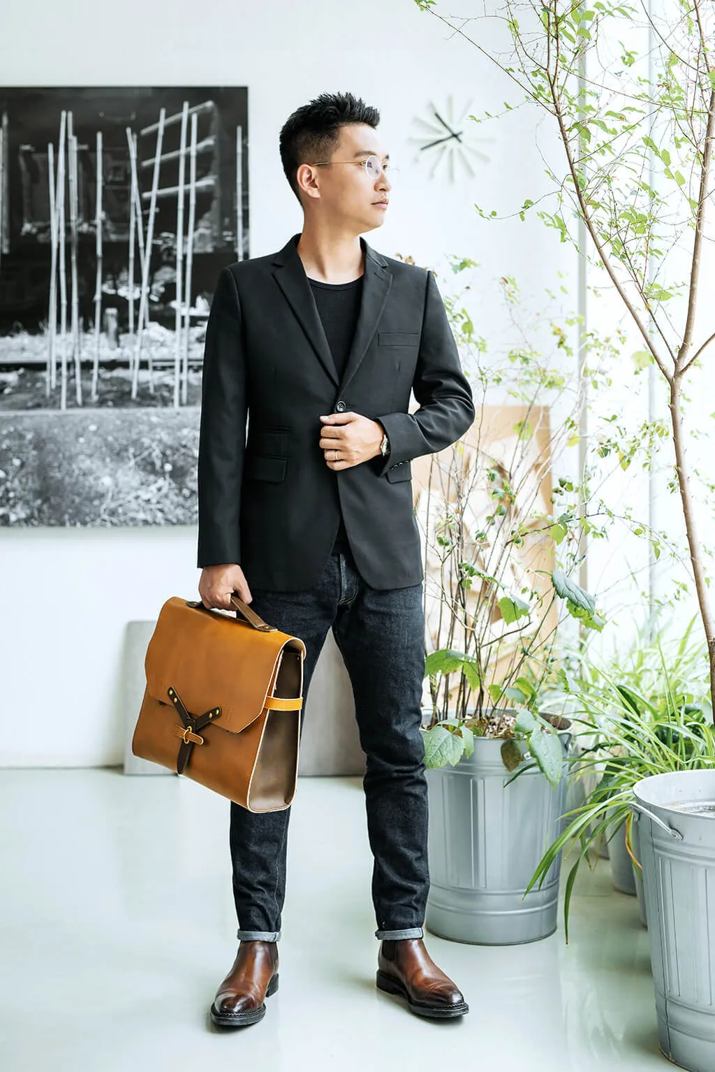 DESIGNER MESSENGER MINIMAL PLUS - toffee