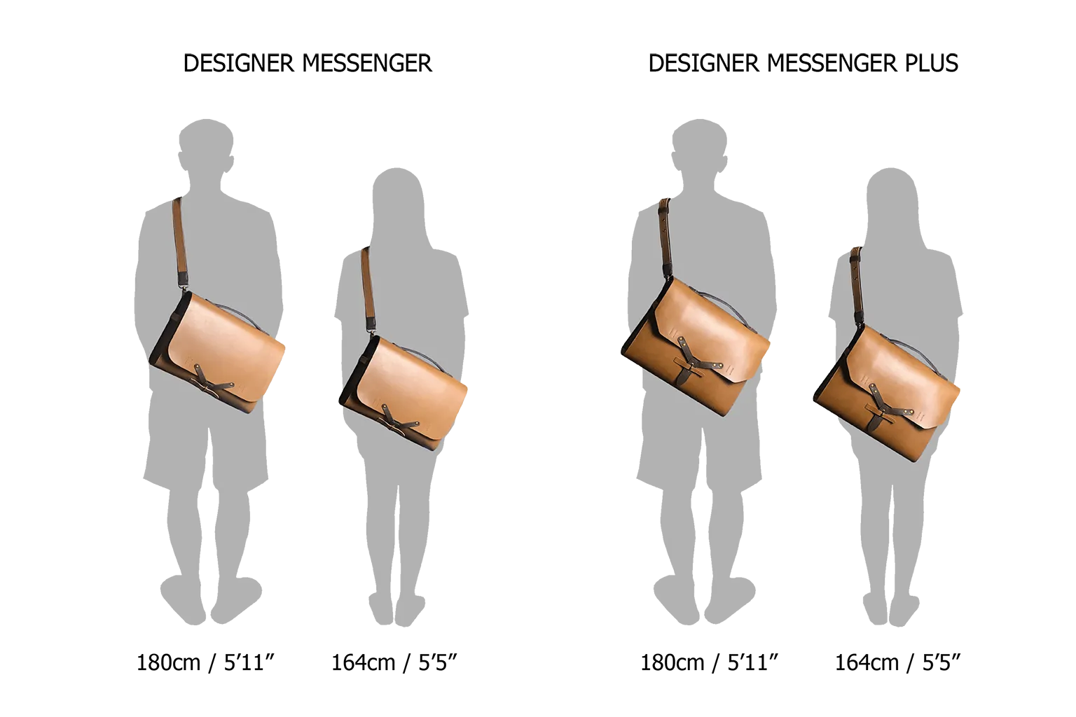 DESIGNER MESSENGER MINIMAL PLUS - toffee