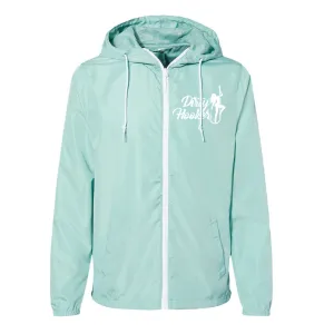 Dirty Hooker Vintage White Windbreaker Aqua