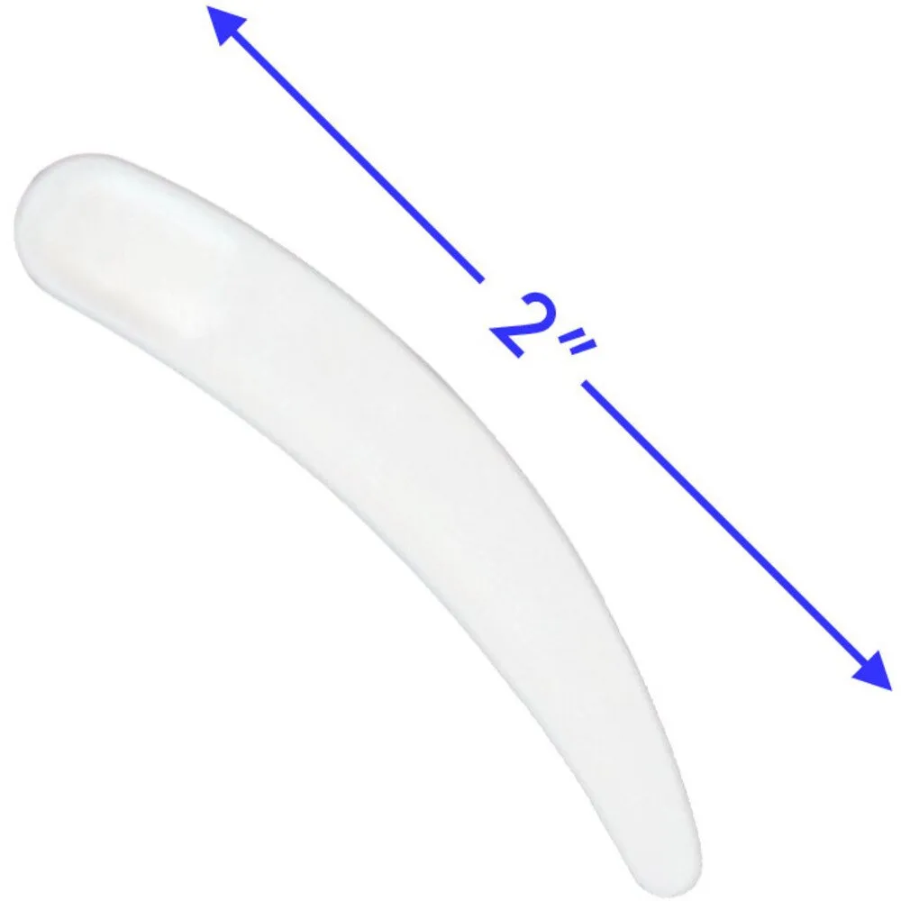 Disposable Mini Boomerang Spatula - White - 2" Long / 50 per Bag X 100 Bags = Case of 5,000 Spatulas