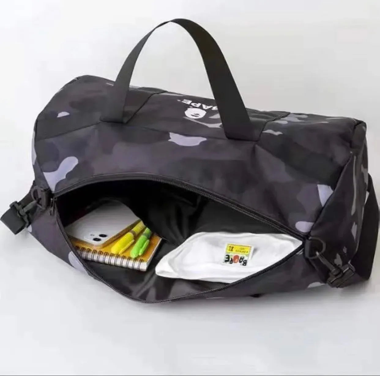 DS! A Bathing Ape Bape Camo Nylon Duffle Bag