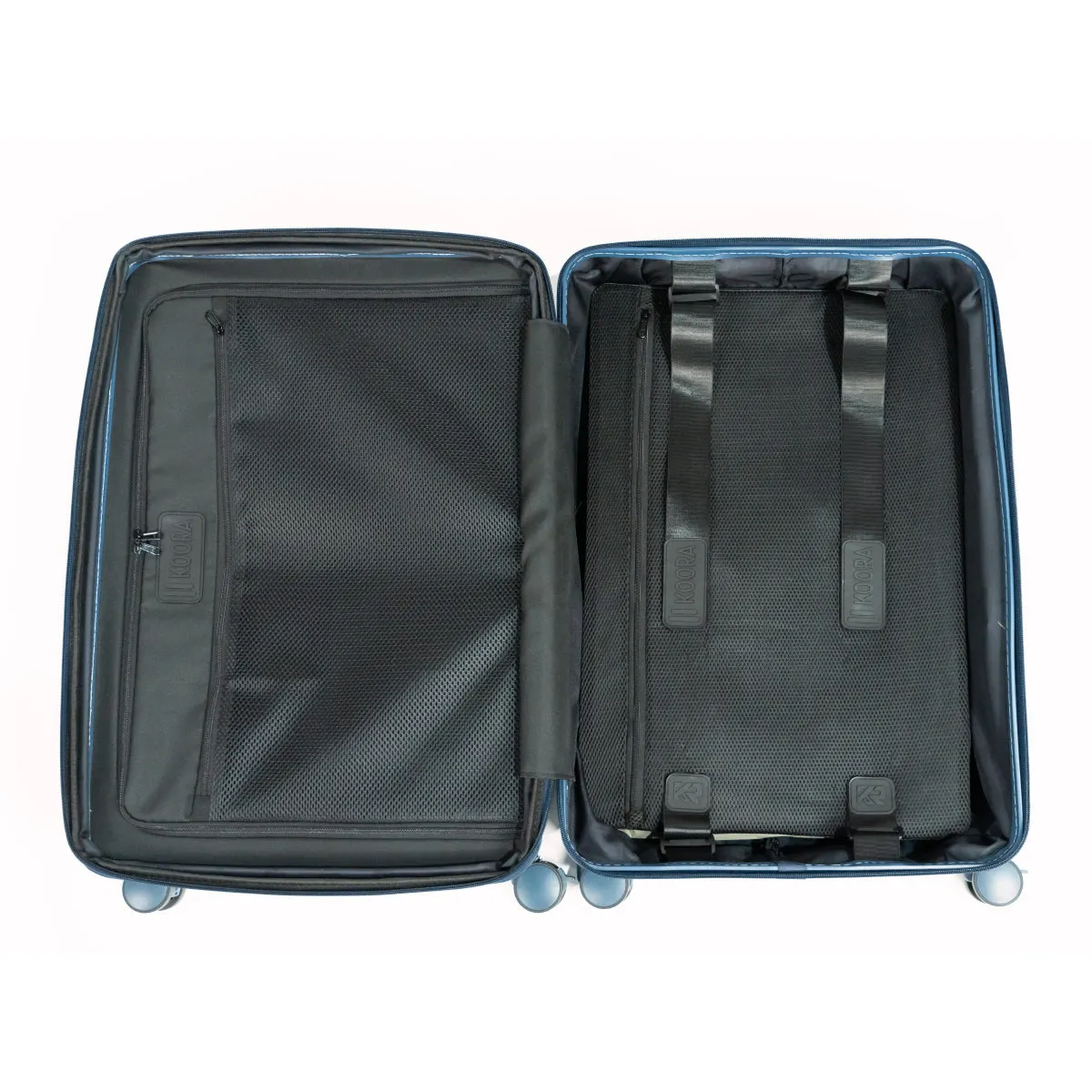 Eco Lite Expandable 2-Piece Checked-In Luggage Set- Blue | Yellow