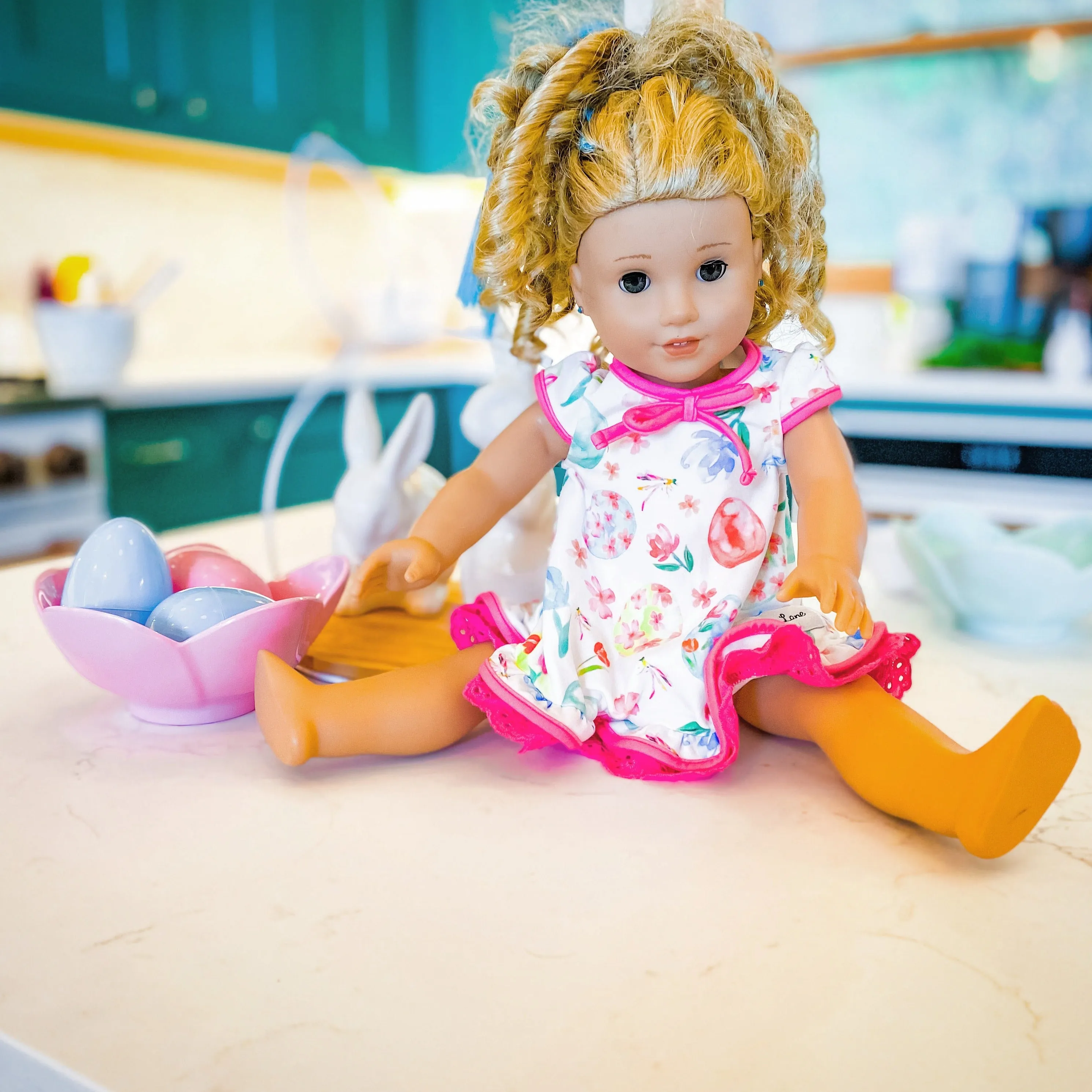 Egg Hunt Doll Dress