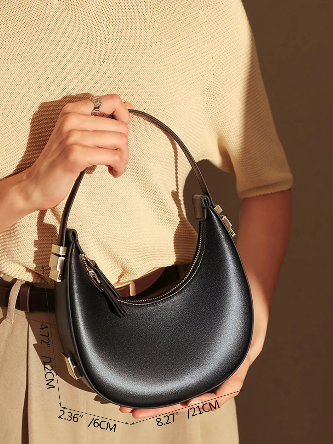 Ella Mini Hobo Bag - Black
