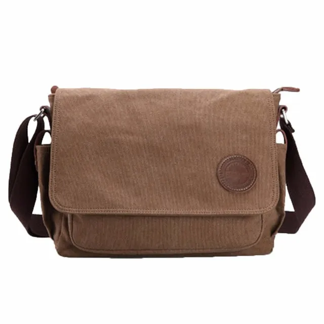 Fashion Men bags Vintage Canvas Messenger Shoulder