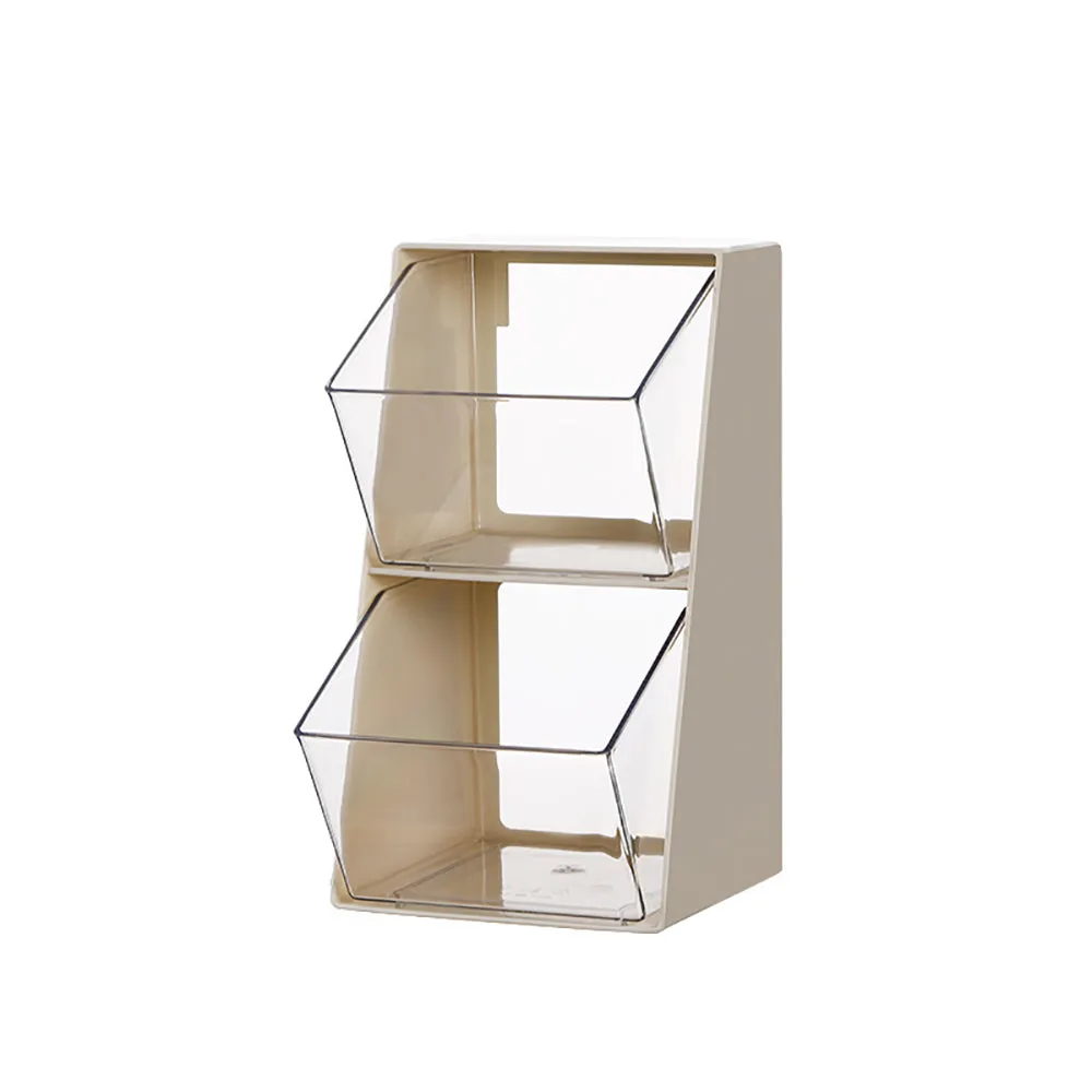 FaSoLa Tea Bag Organizer Box - Ivory, 2 Compartments