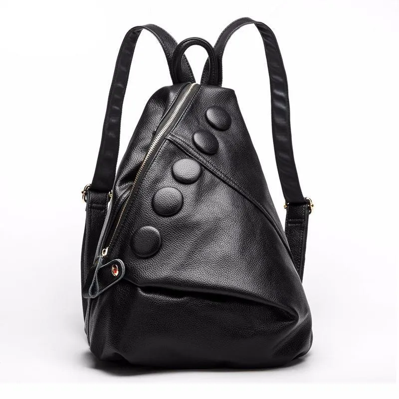 Female Genuine Leather Backpack Classic female anti-theft backpack Daily Rucksack Travel School Bags for Teenager Mochila Femini