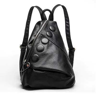 Female Genuine Leather Backpack Classic female anti-theft backpack Daily Rucksack Travel School Bags for Teenager Mochila Femini