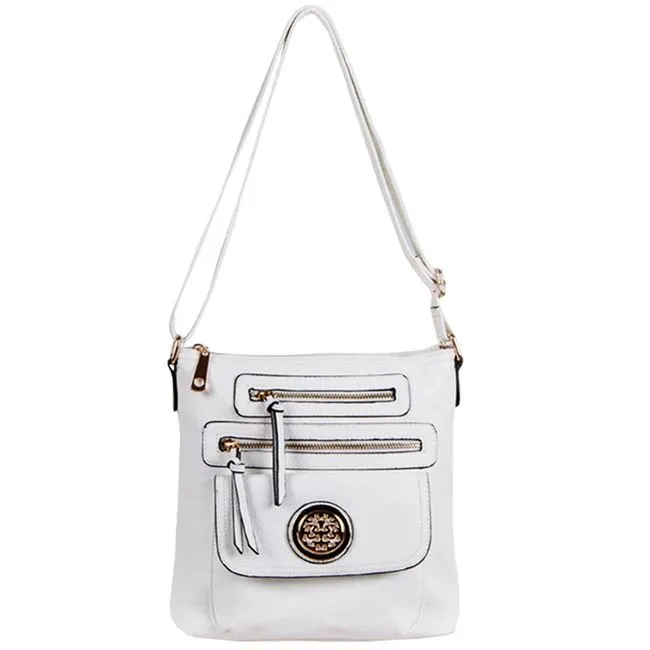 flora medallion Cross-body messenger wallet bag set black Designer inspired