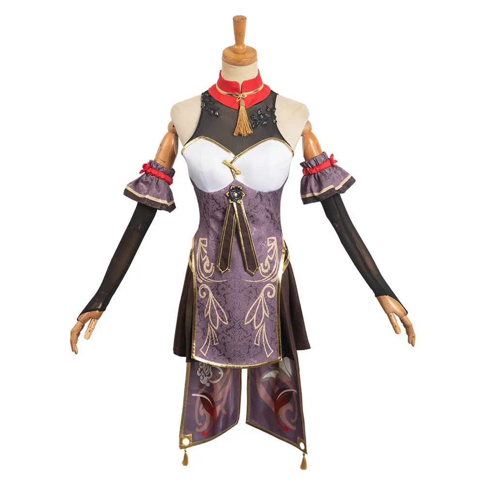 Genshin Impact HUTAO Original Design Cheongsam Cosplay Costume Outfit Halloween Carnival Suit