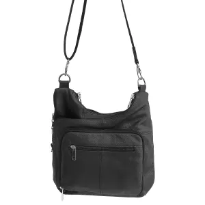 Genuine Leather Adjustable Crossbody Concealed Carry Purse