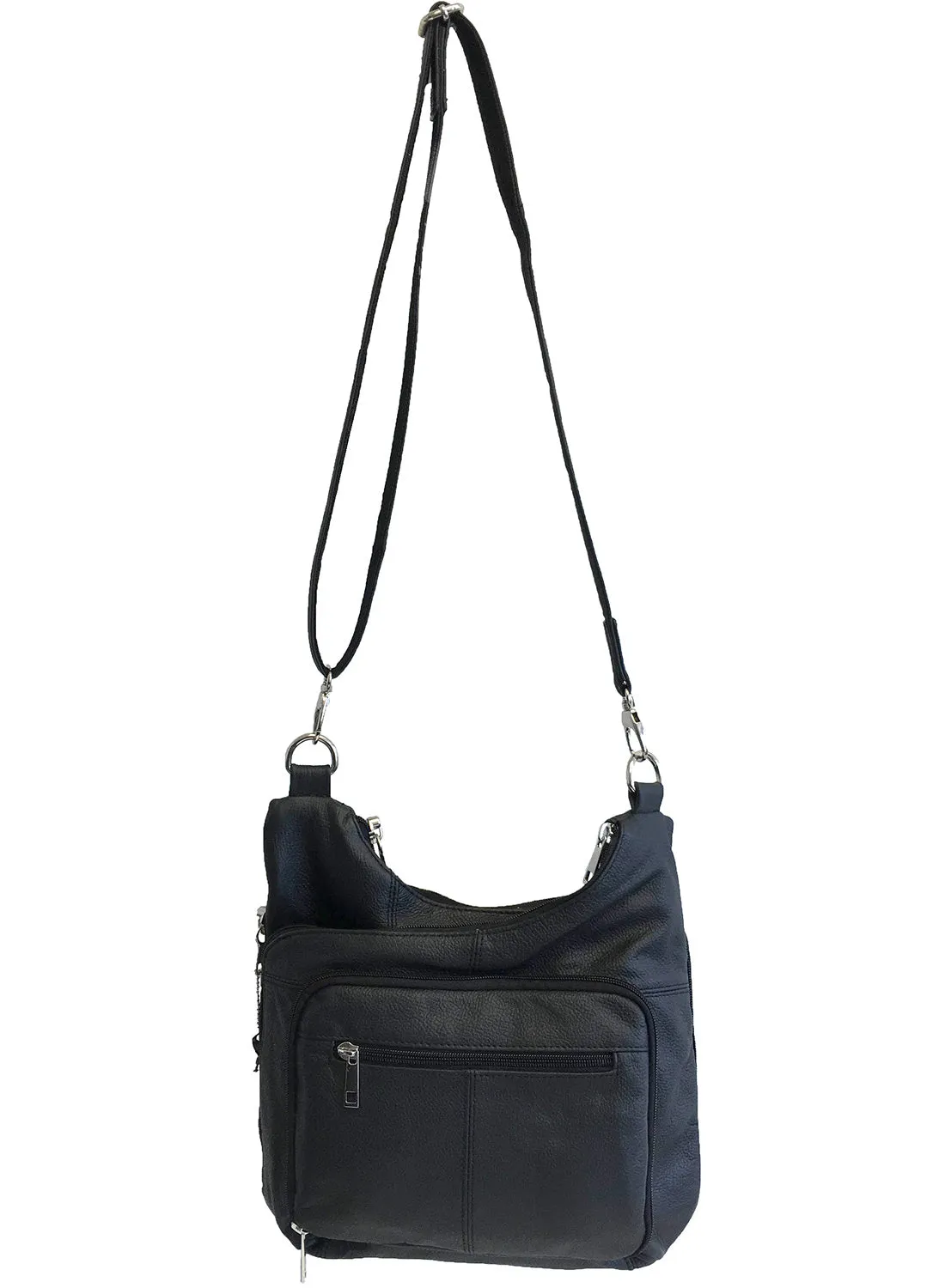 Genuine Leather Adjustable Crossbody Concealed Carry Purse