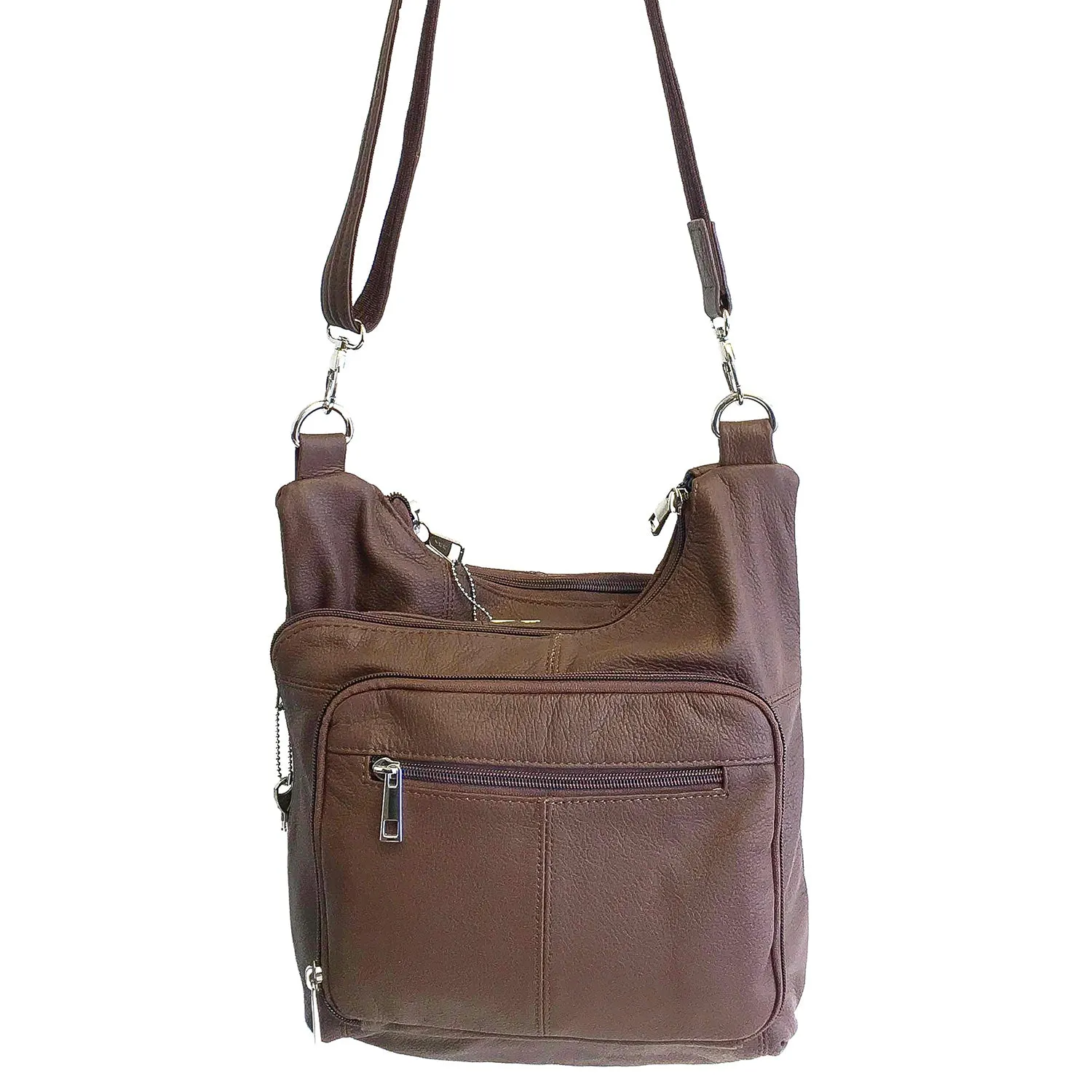 Genuine Leather Adjustable Crossbody Concealed Carry Purse