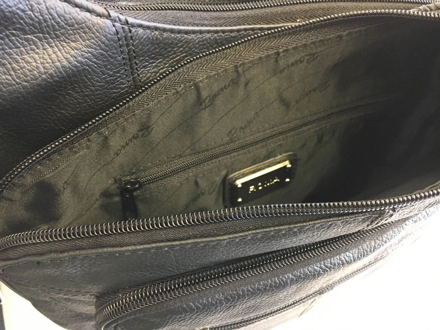 Genuine Leather Adjustable Crossbody Concealed Carry Purse
