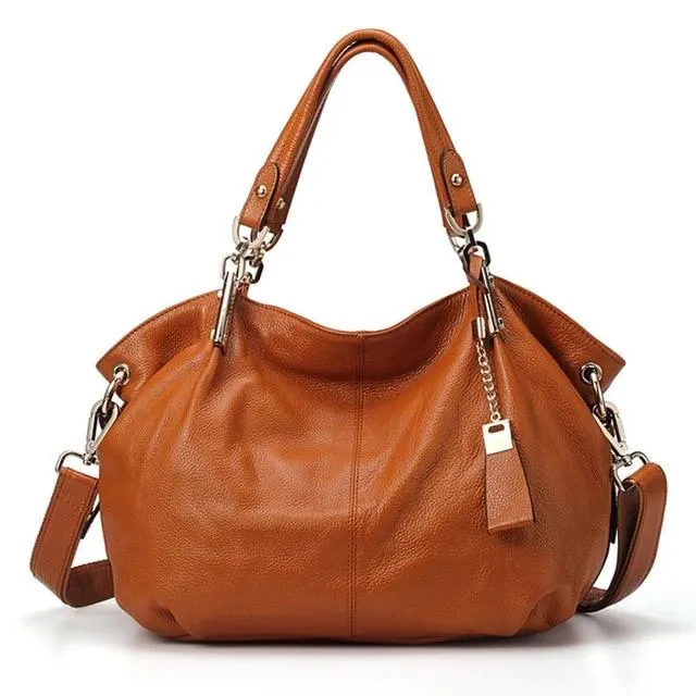Genuine Leather Hobo handbags for Women Large Shoulder Tote Bags