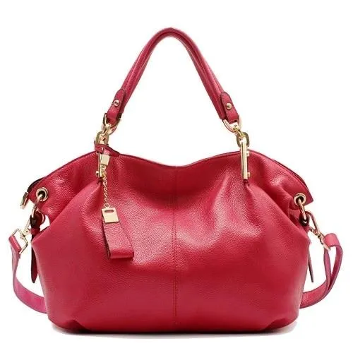 Genuine Leather Hobo handbags for Women Large Shoulder Tote Bags