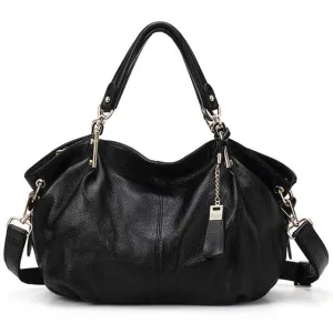 Genuine Leather Hobo handbags for Women Large Shoulder Tote Bags
