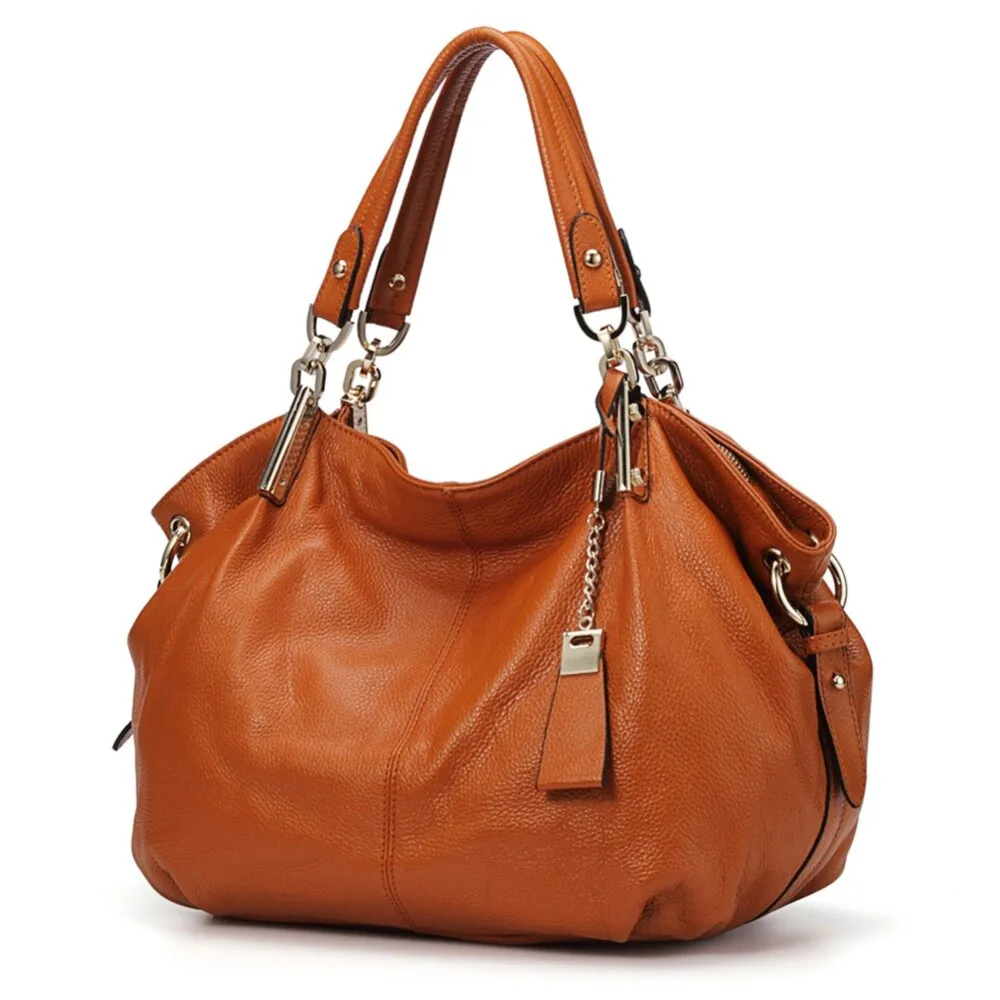 Genuine Leather Hobo handbags for Women Large Shoulder Tote Bags