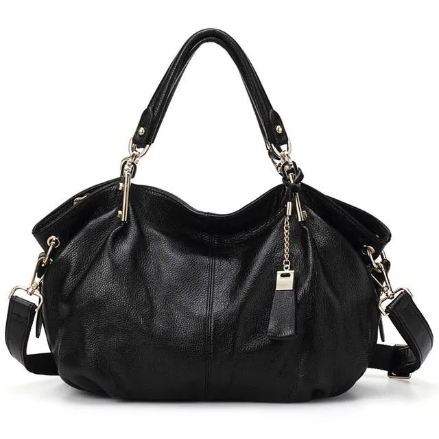 Genuine Leather Hobo handbags for Women Large Shoulder Tote Bags