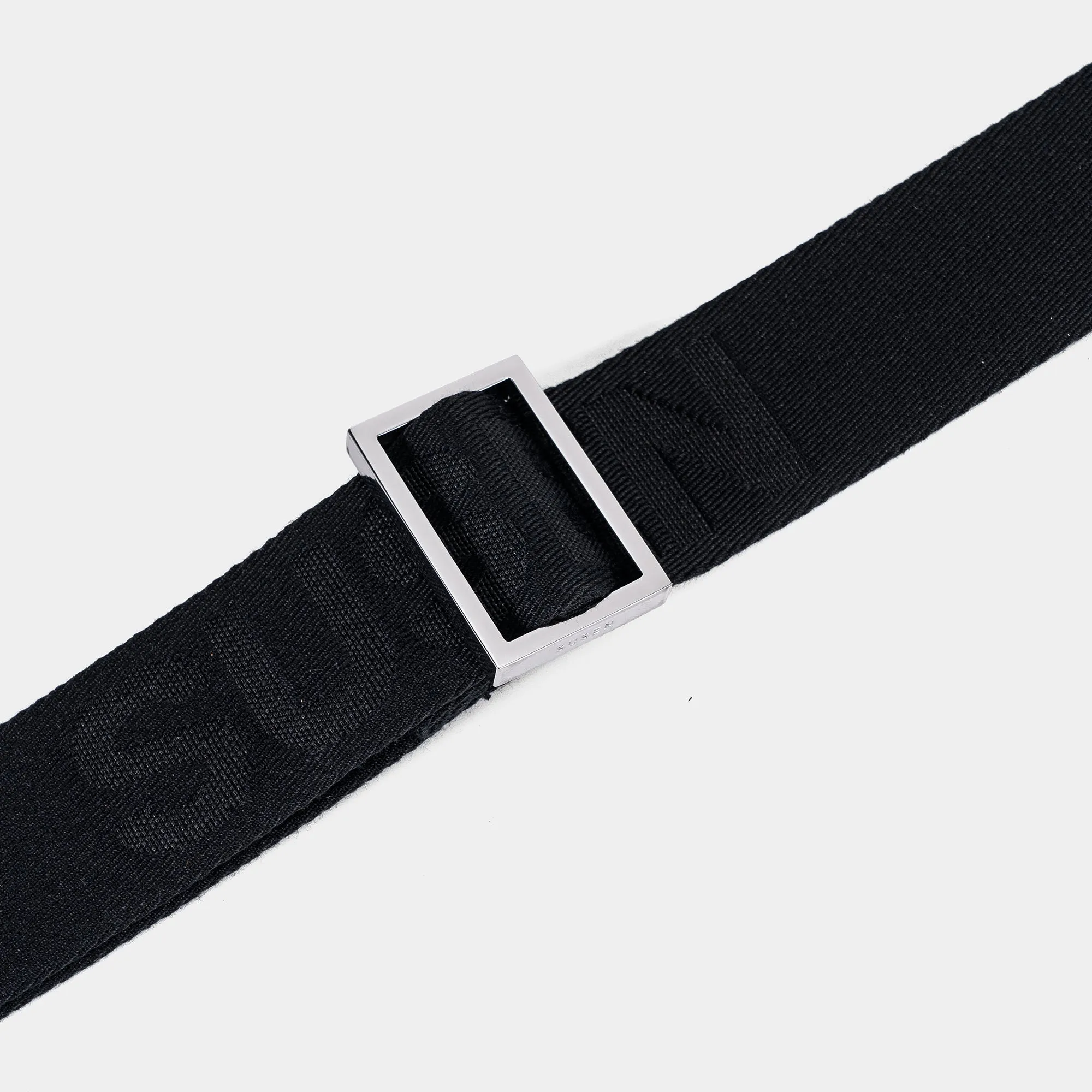 Genuine Leather Saddle Bag - Black