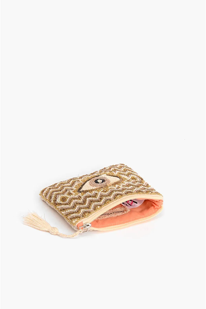 Golden Grace Embellished Evil Eye Mini Pouches