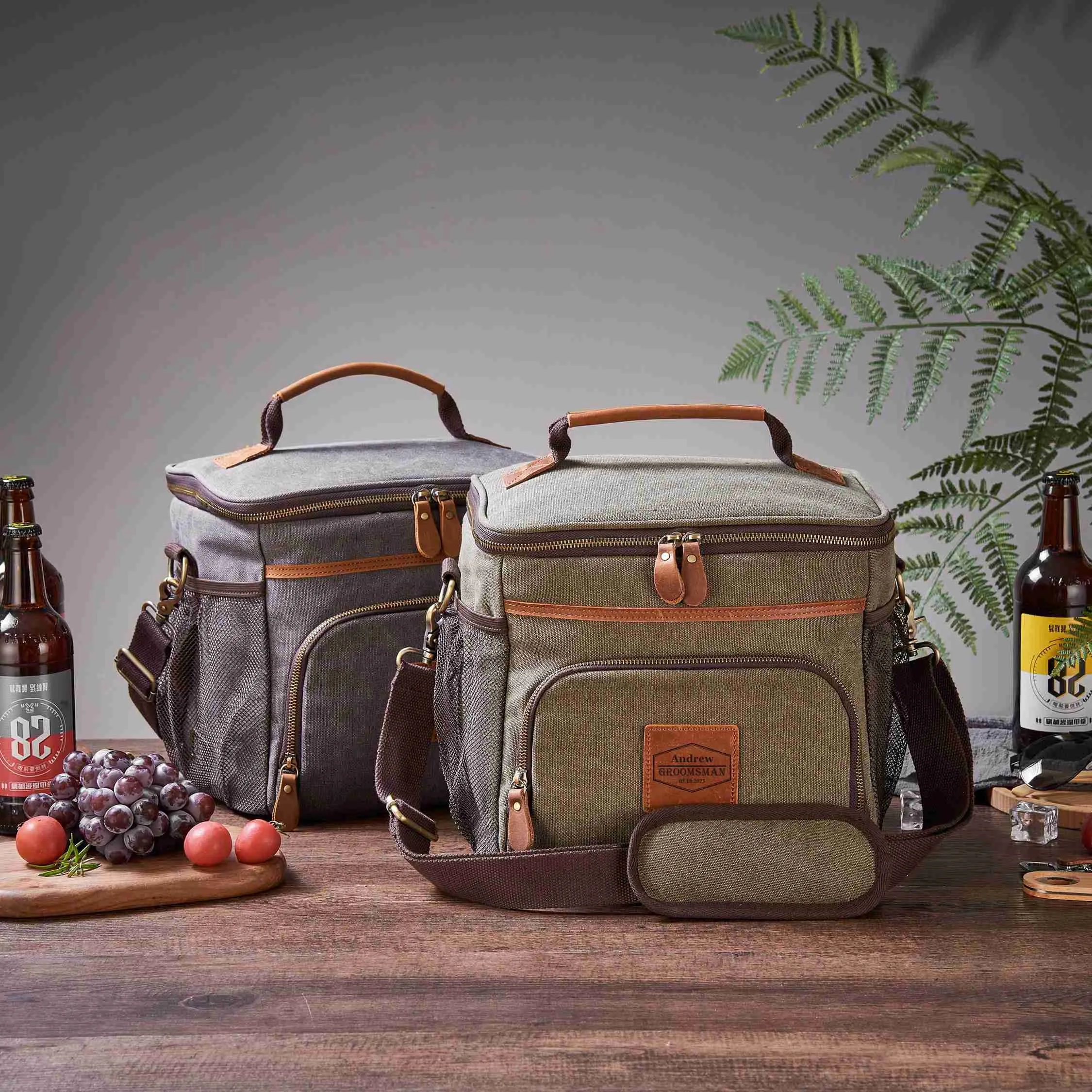 Groomsman Cooler Bag Personalized Beer Cooler Bag Insulated Lunch Cooler Bag Monogrammed Groomsmen Gift Christmas Gifts