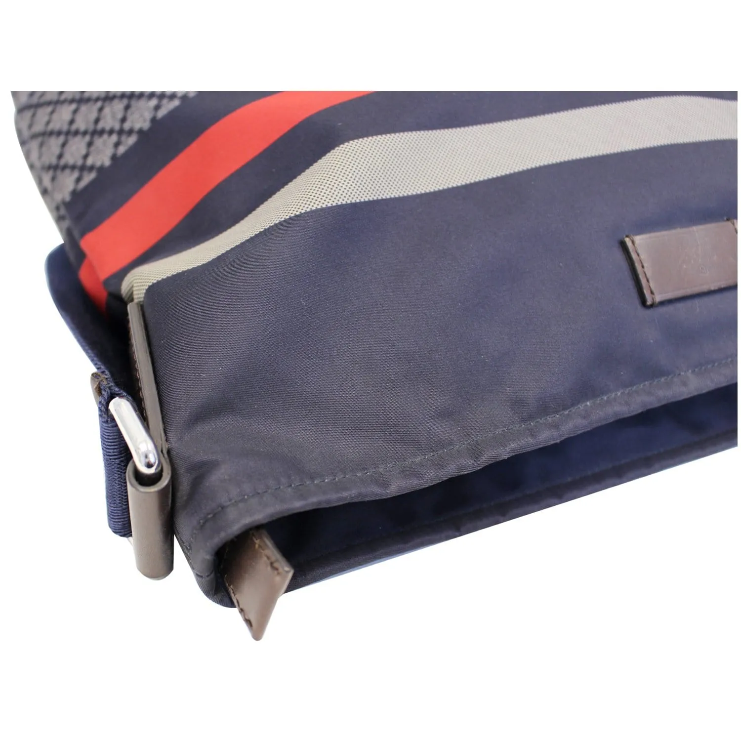 GUCCI Diamante Nylon Messenger Crossbody Bag 270410 Navy