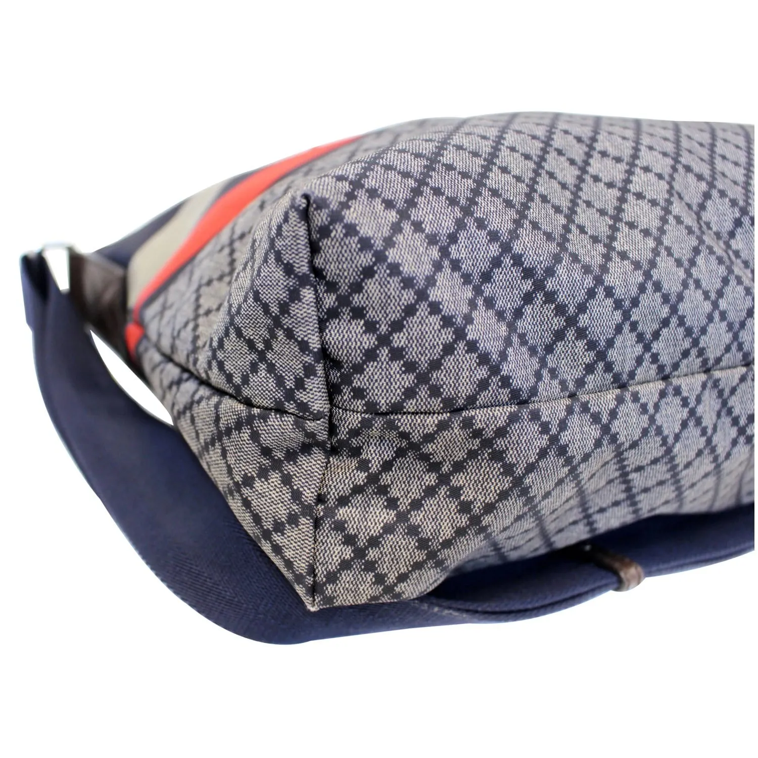GUCCI Diamante Nylon Messenger Crossbody Bag 270410 Navy