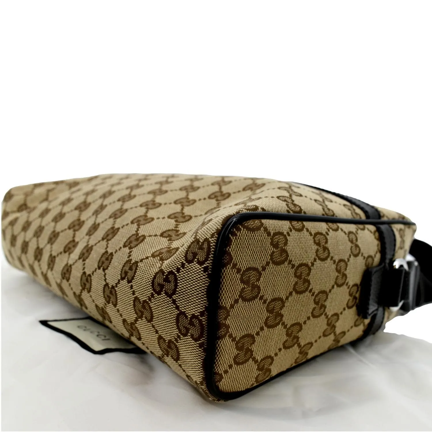 GUCCI GG Monogram Canvas Messenger Bag Dark Brown 449173
