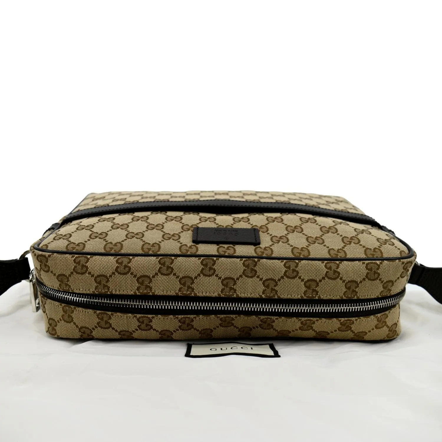 GUCCI GG Monogram Canvas Messenger Bag Dark Brown 449173