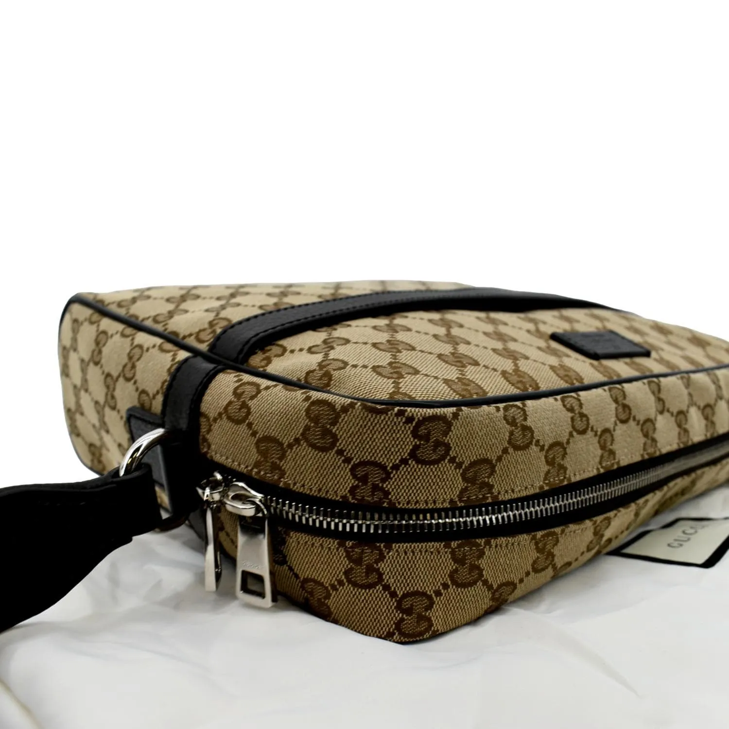 GUCCI GG Monogram Canvas Messenger Bag Dark Brown 449173