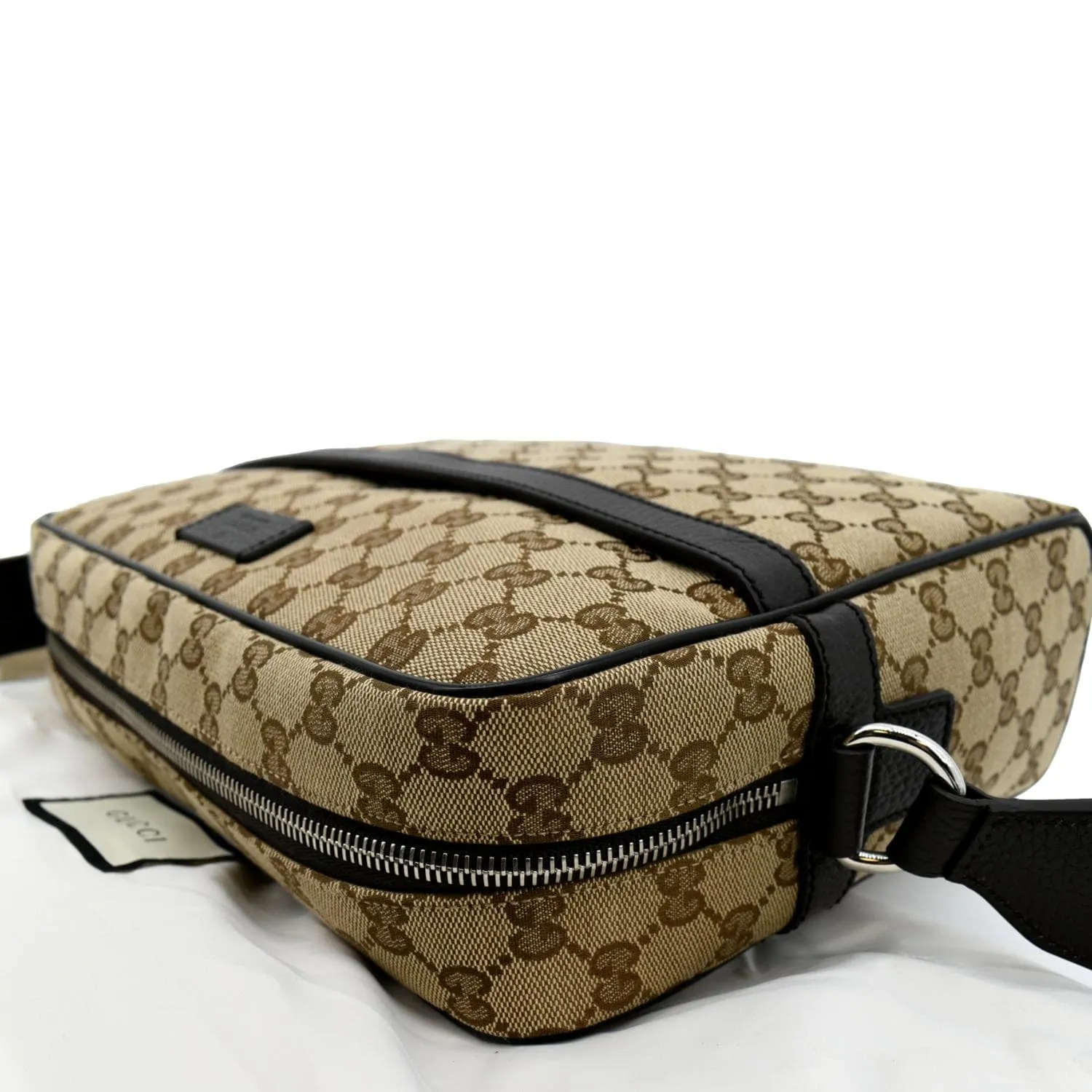 GUCCI GG Monogram Canvas Messenger Bag Dark Brown 449173