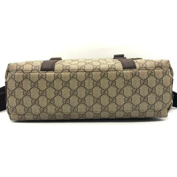 Gucci GG Supreme Web Canvas Sherry Messenger Bag Monogram Flap Tote