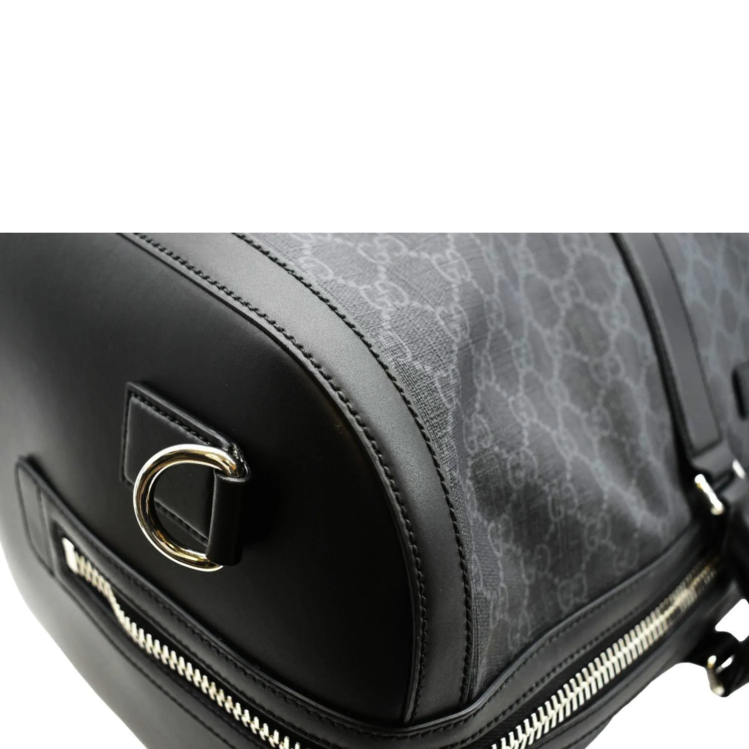 GUCCI Large Carry-On Soft GG Supreme Canvas  Duffle Bag Black 478323