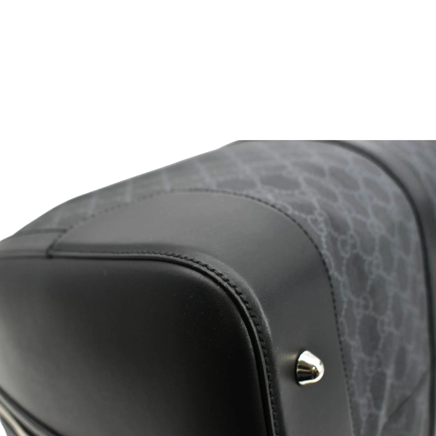 GUCCI Large Carry-On Soft GG Supreme Canvas  Duffle Bag Black 478323