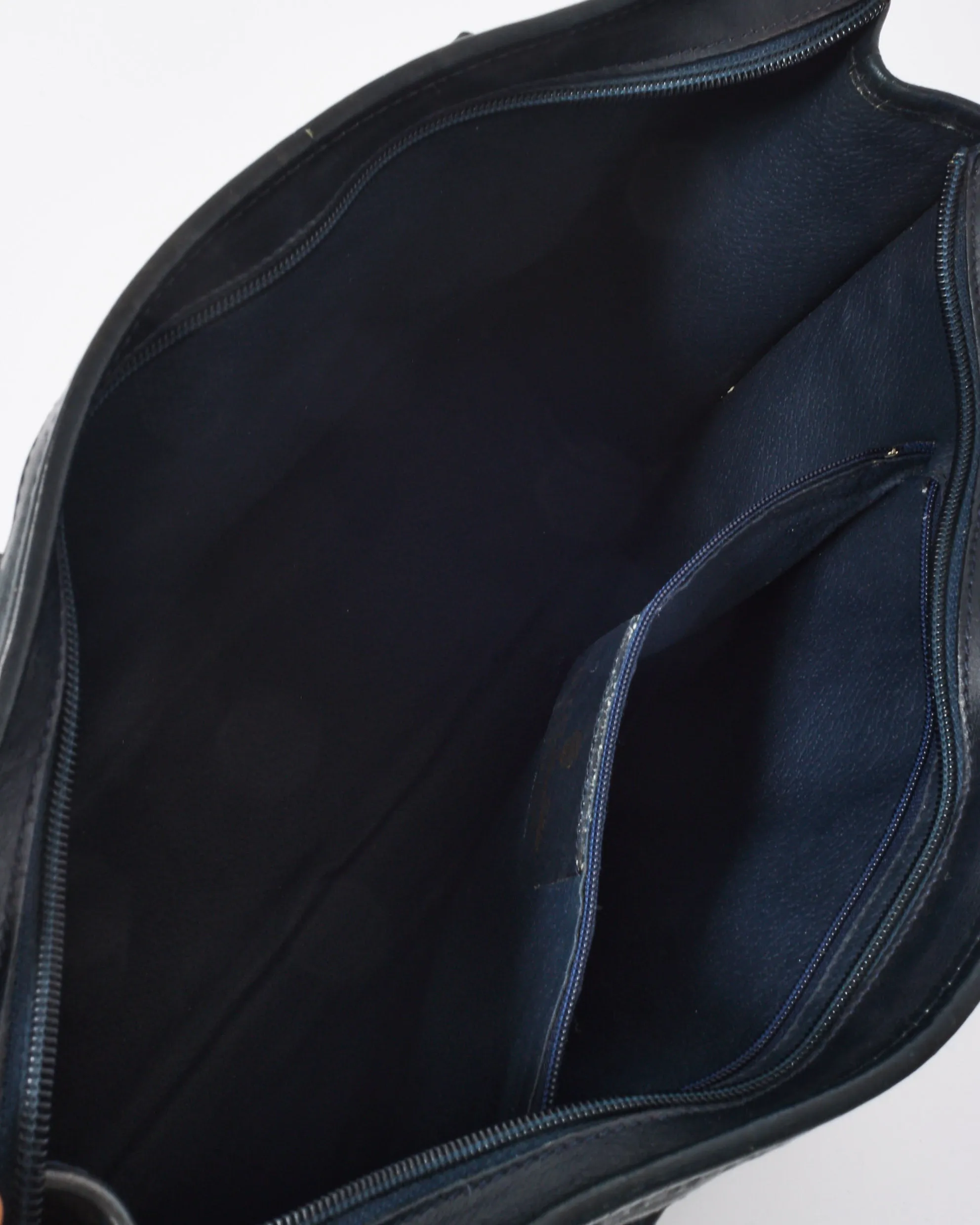 Gucci Vintage Navy GG Supreme Coated Canvas Sherry Line Top Handle Bag