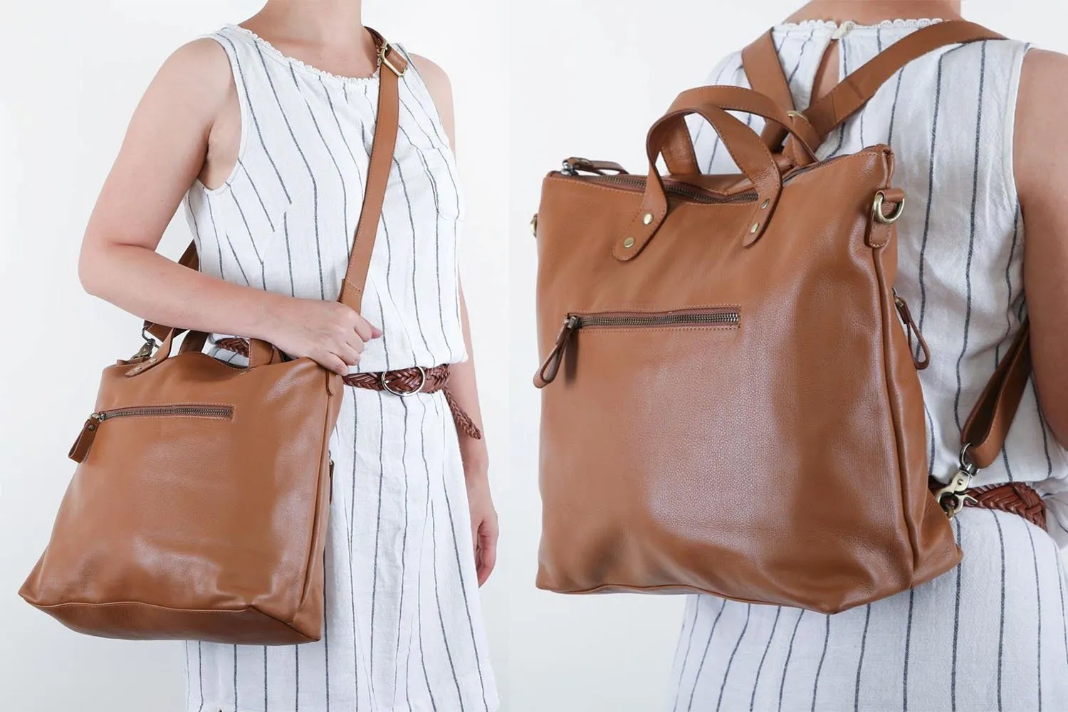 Hana Satchel in tan Brown