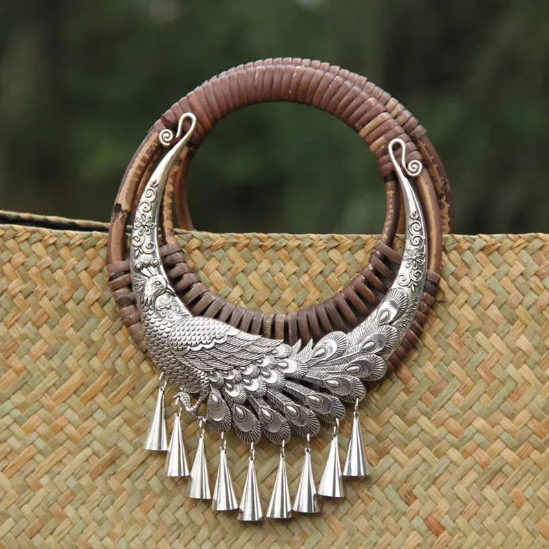 Handcrafted Rattan Straw Bag: Perfect Companion for Casual Beach Getaways
