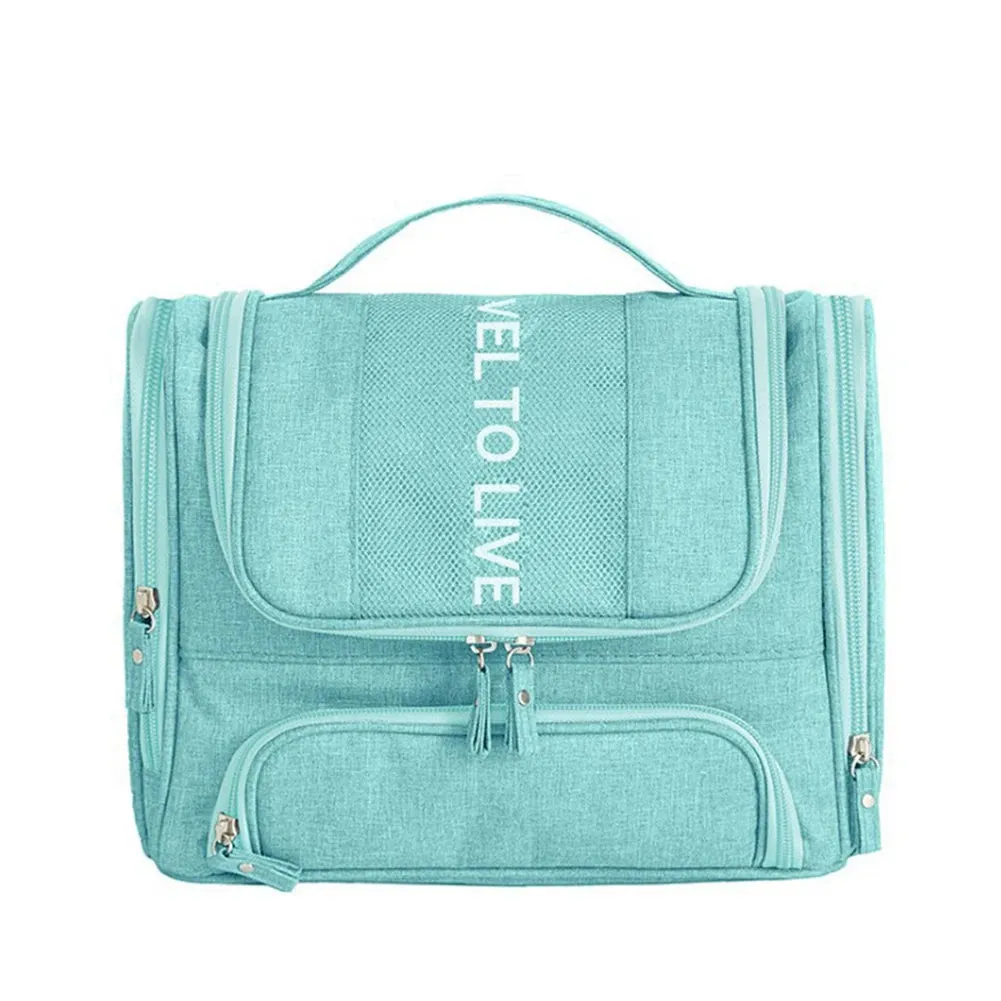 Hanging Travel Organizer Toiletry Bag with Hook and Handle Waterproof Cosmetic Bag Dop Kit Men Women Make Up Case Organizer