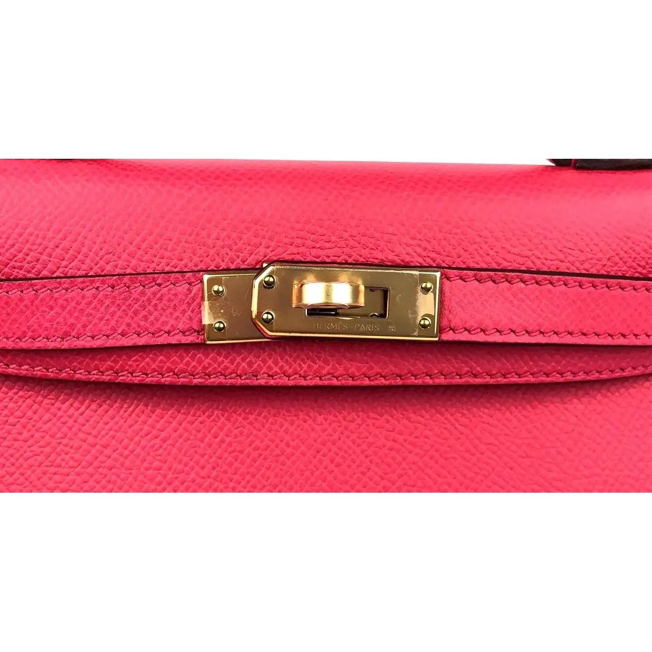 HERMES Kelly Mini 20 Rose Pink Epsom Bag