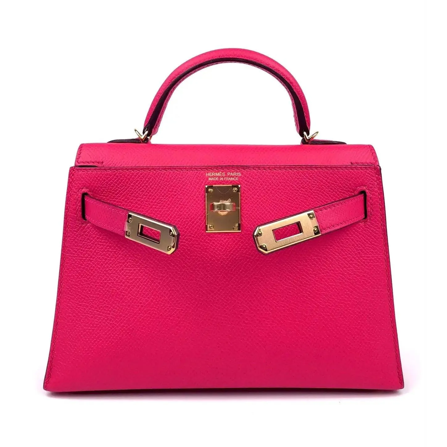 HERMES Kelly Mini 20 Rose Pink Epsom Bag